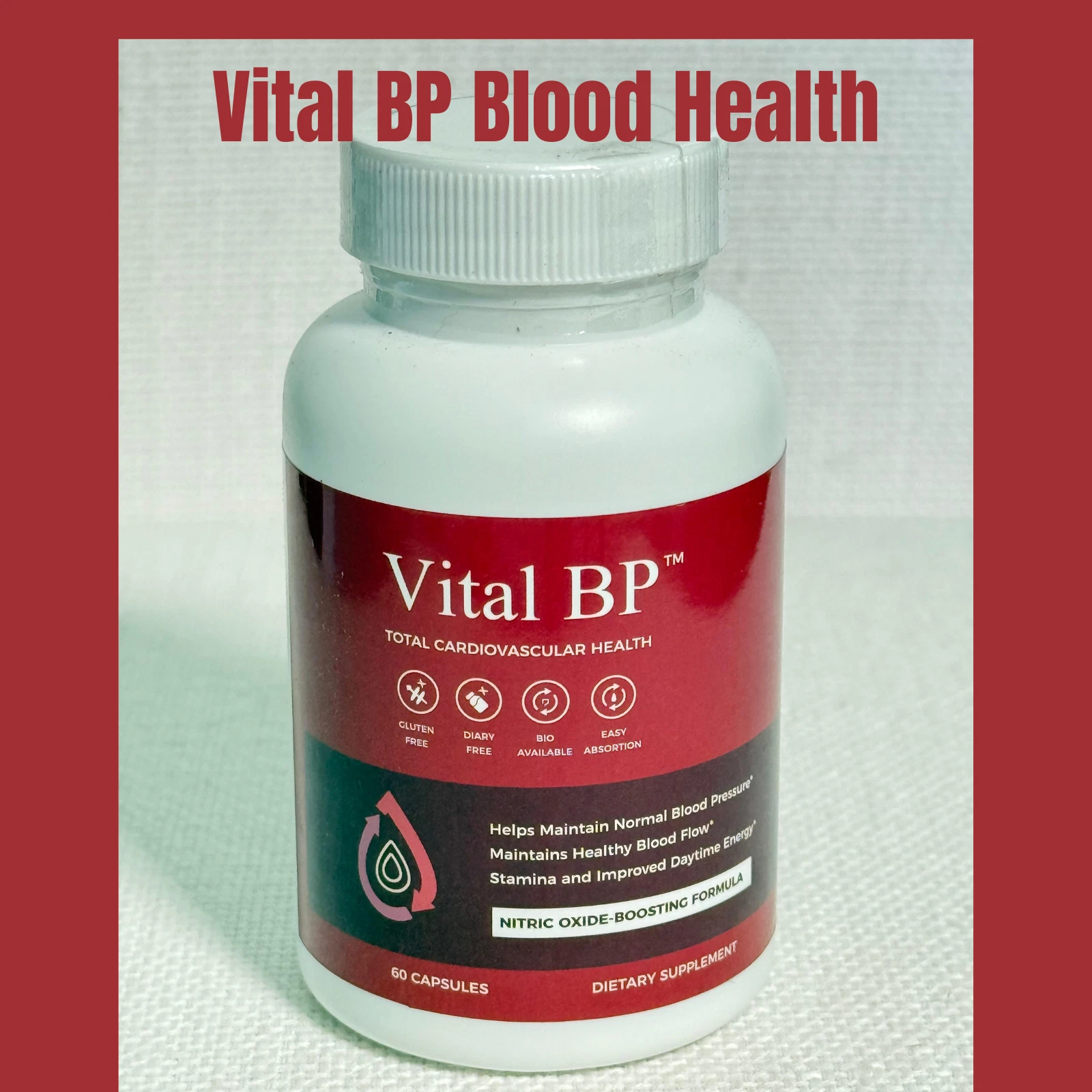 Vital BP Blood Health Support Supplement - Nitric Oxide - 60 Capsules VitalBP