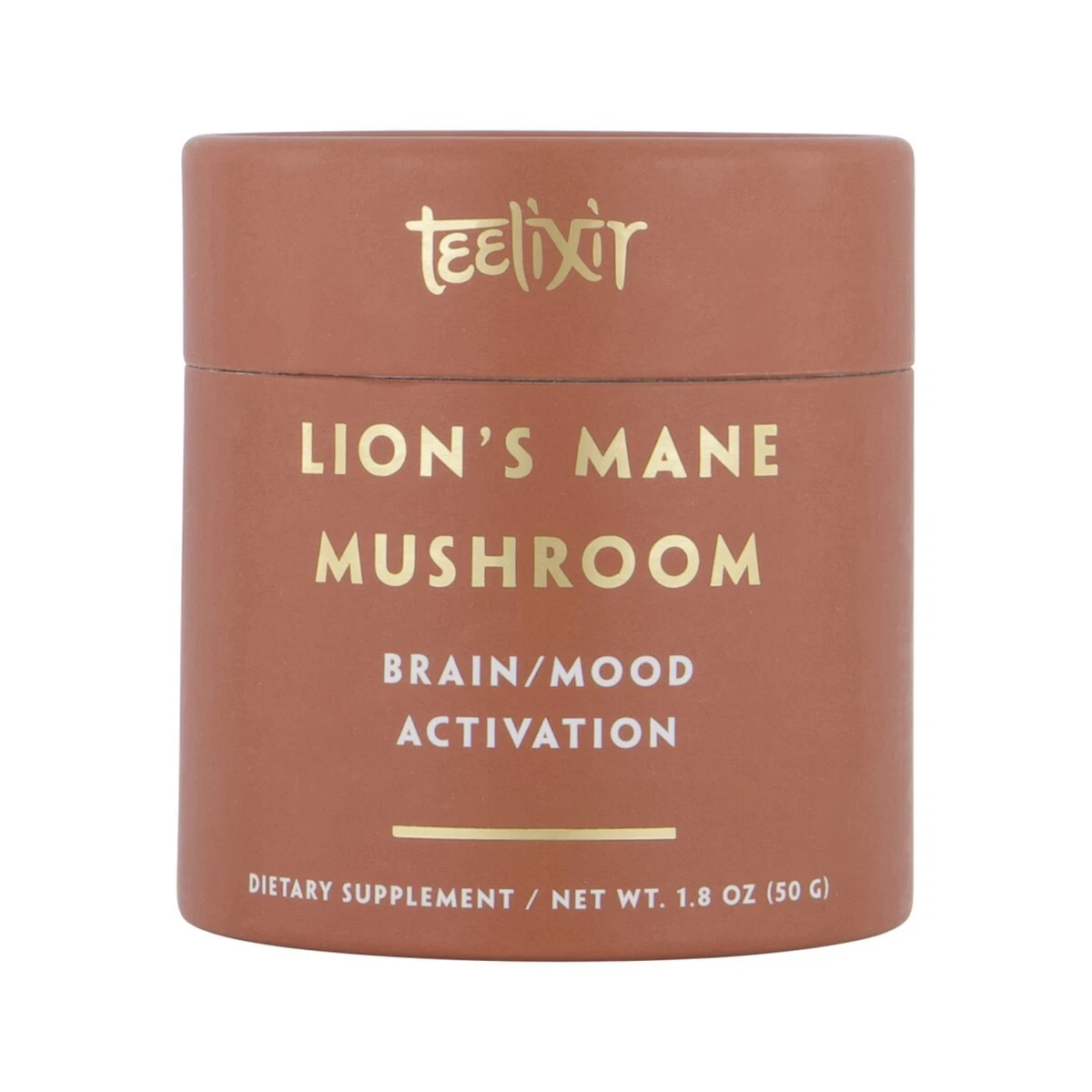 New Teelixir Lion's Mane Mushroom Brain/Mood Activation 50g Organic Lions Mane