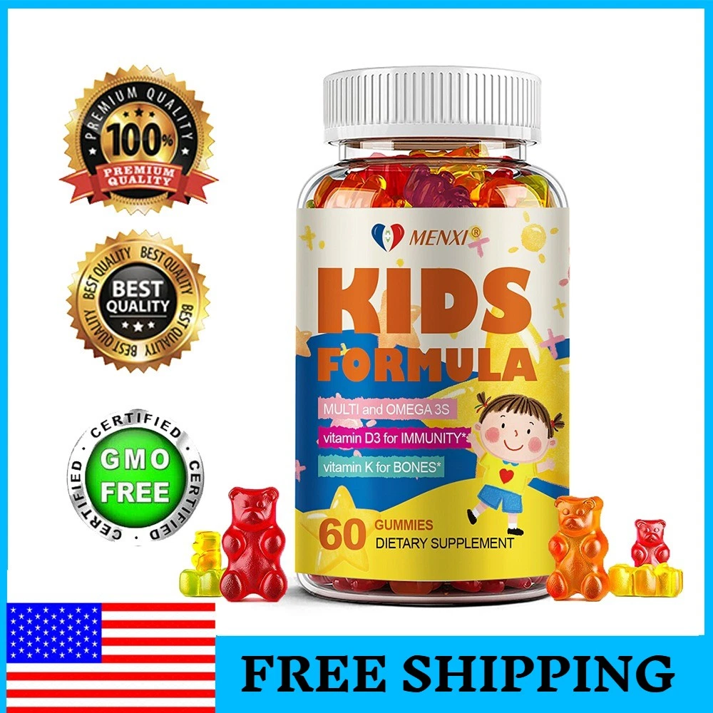Kids Multivitamin Gummies - Daily Vitamins for Kids, Vitamin C, D3 &Zinc Support