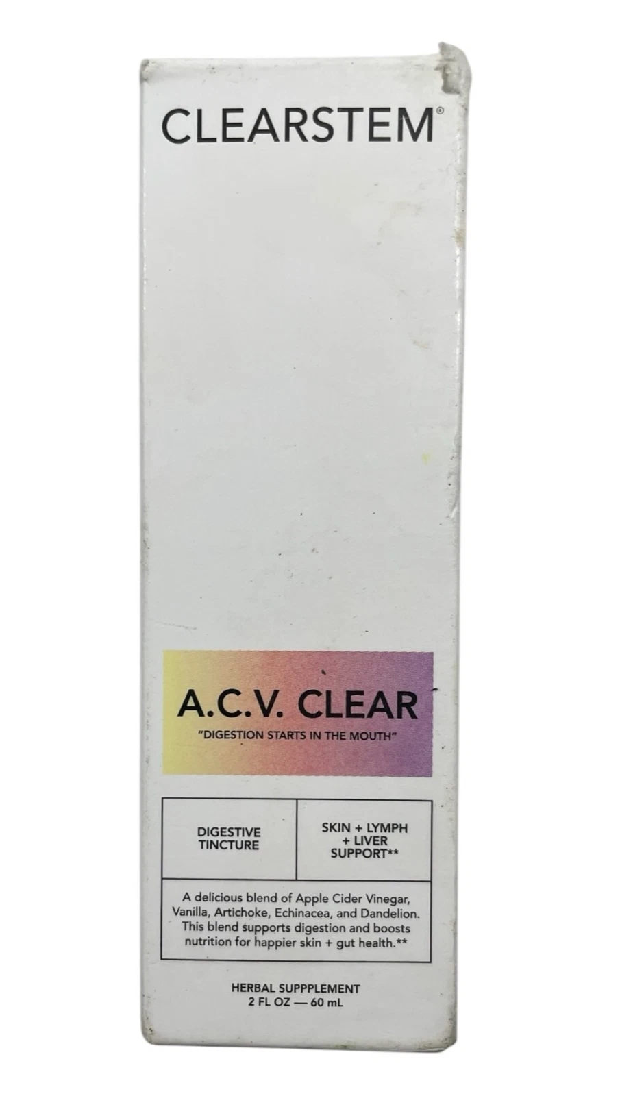 Clearstem A.C.V. Clear Digestive Tincture - Herbal Supplement - 2 fl oz -Ex 5/26