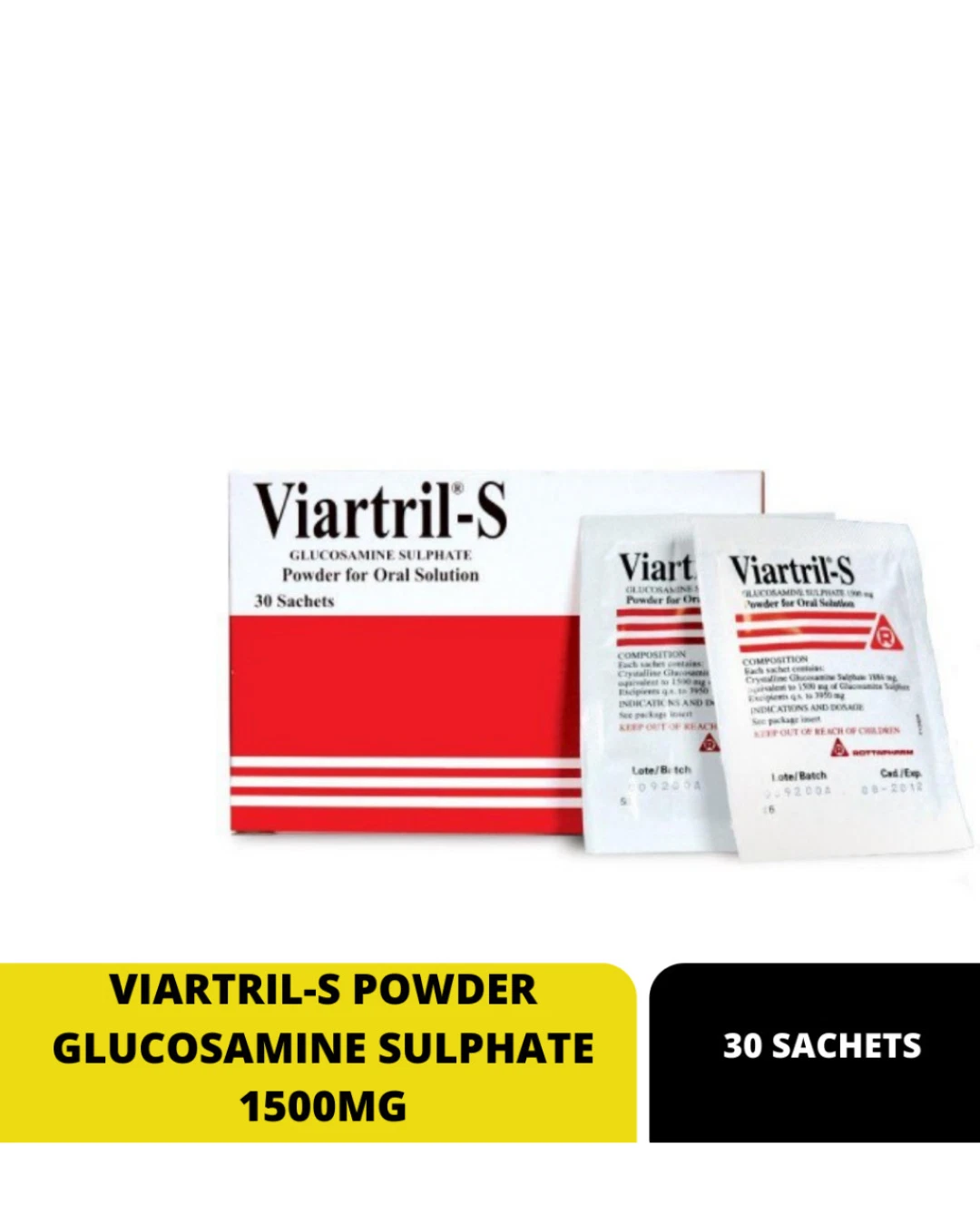 Viartril-S Glucosamine Powder 1500mg Joint Pain Arthritis Relief 30’s FREE SHIP