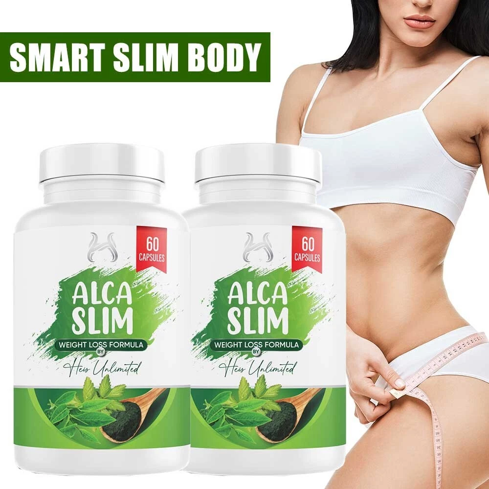 2 Pack Alcaslim Weight Loss Pills – Fat Burner & Body Slimming Supplement