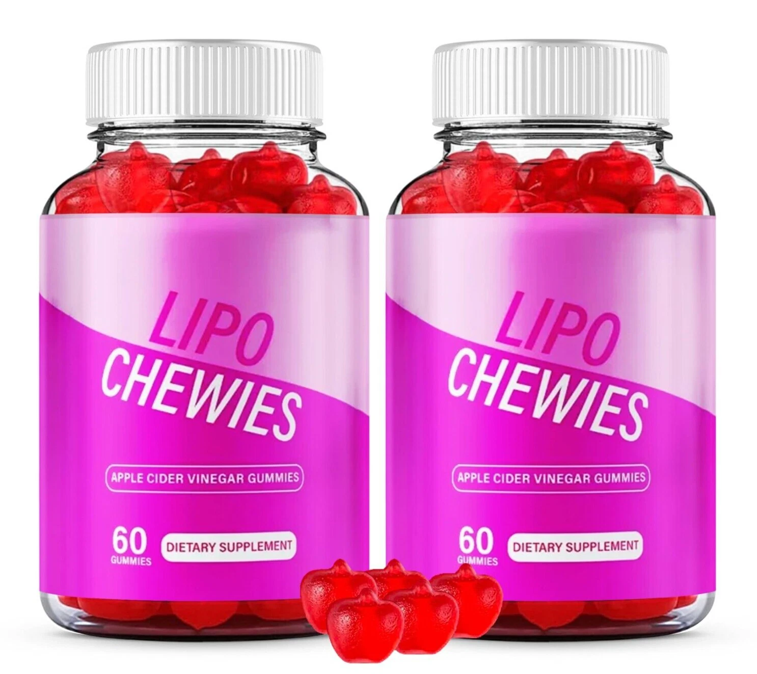 Lipo Chewies Gummies LipoChewies Max Strength Supplement ( 2 Pack )