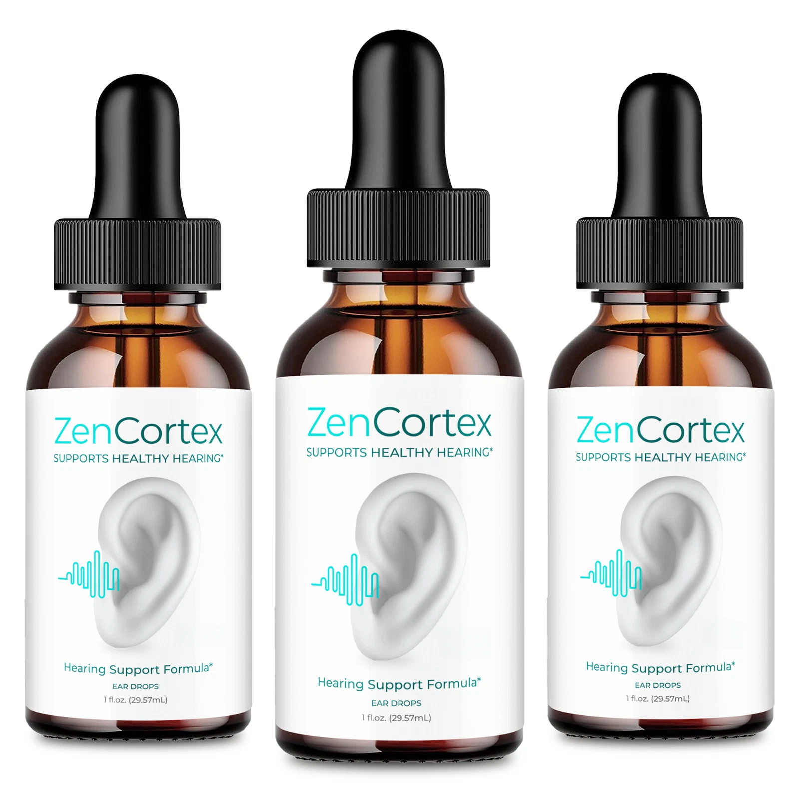 (3 Pack) ZenCortex Drops for Tinnitus, Relief for Ringing Ears Drops (3 Bottles)
