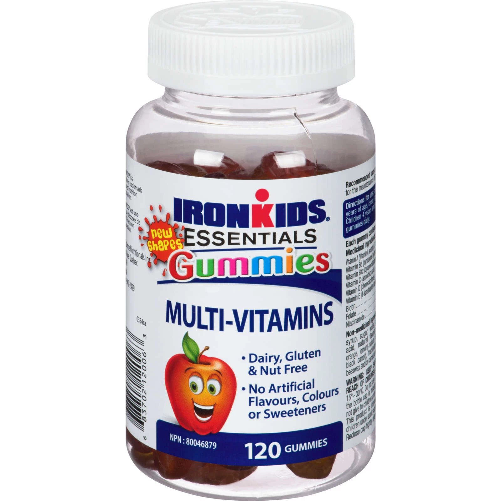 Iron Kids Multi Vitamin Gummies Dairy Gluten Nut Free Daily Vitamin 120 pcs NEW
