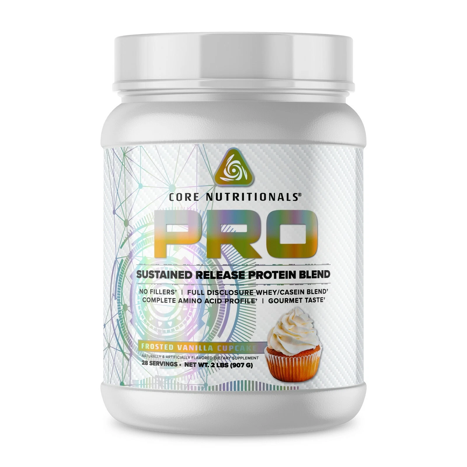 Core Nutritionals PRO Release Protein & Digestive Enzymes - 2LB - Vanilla Cake
