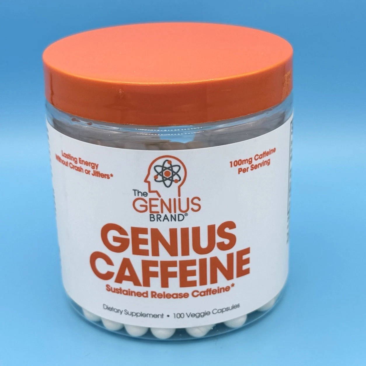 Genius Caffeine – Extended Release Microencapsulated Pills 100 Caps