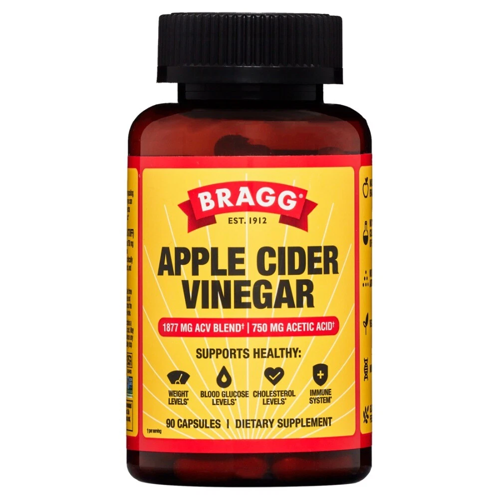 Bragg Apple Cider Vinegar Immune & Weight Management Support 90 Capsules