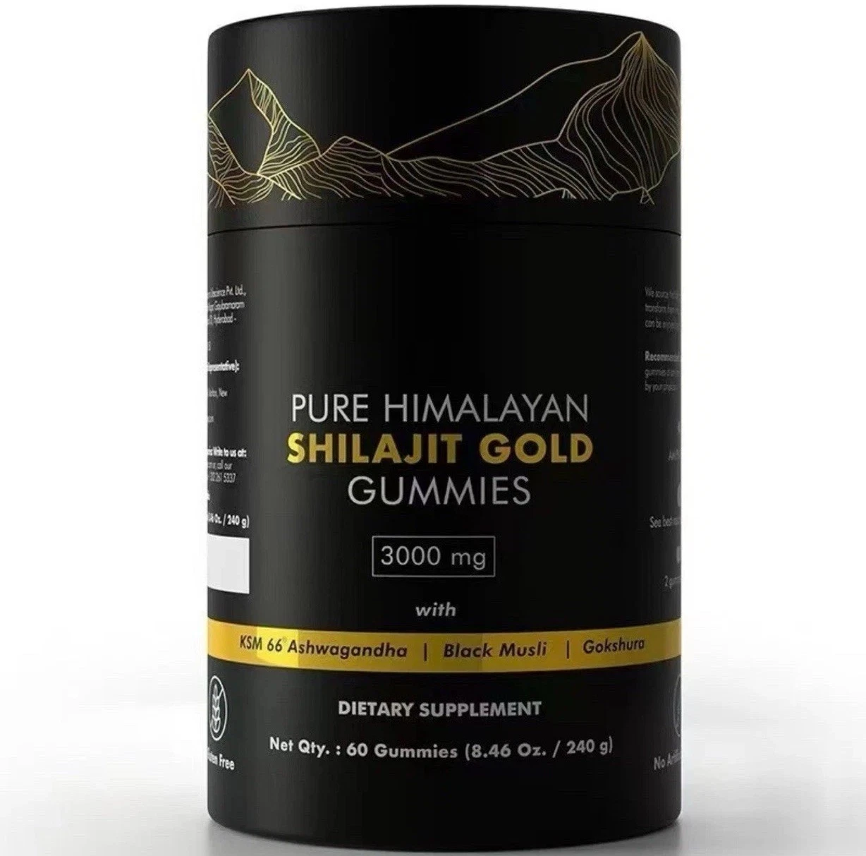 Pure Himalayan Shilajit Gummies Gold No Added Sugar I AshPure Himalayan Shilajit