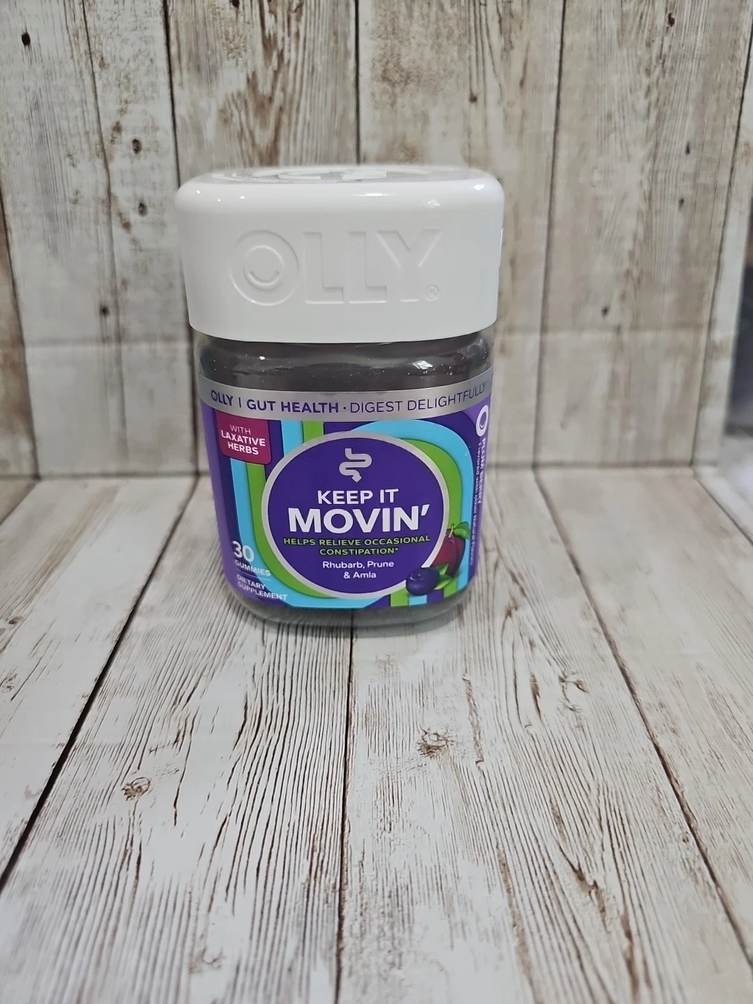 OLLY Keep It Movin Laxative Gummies Fruit Flavor 30 Count Digestive Relief