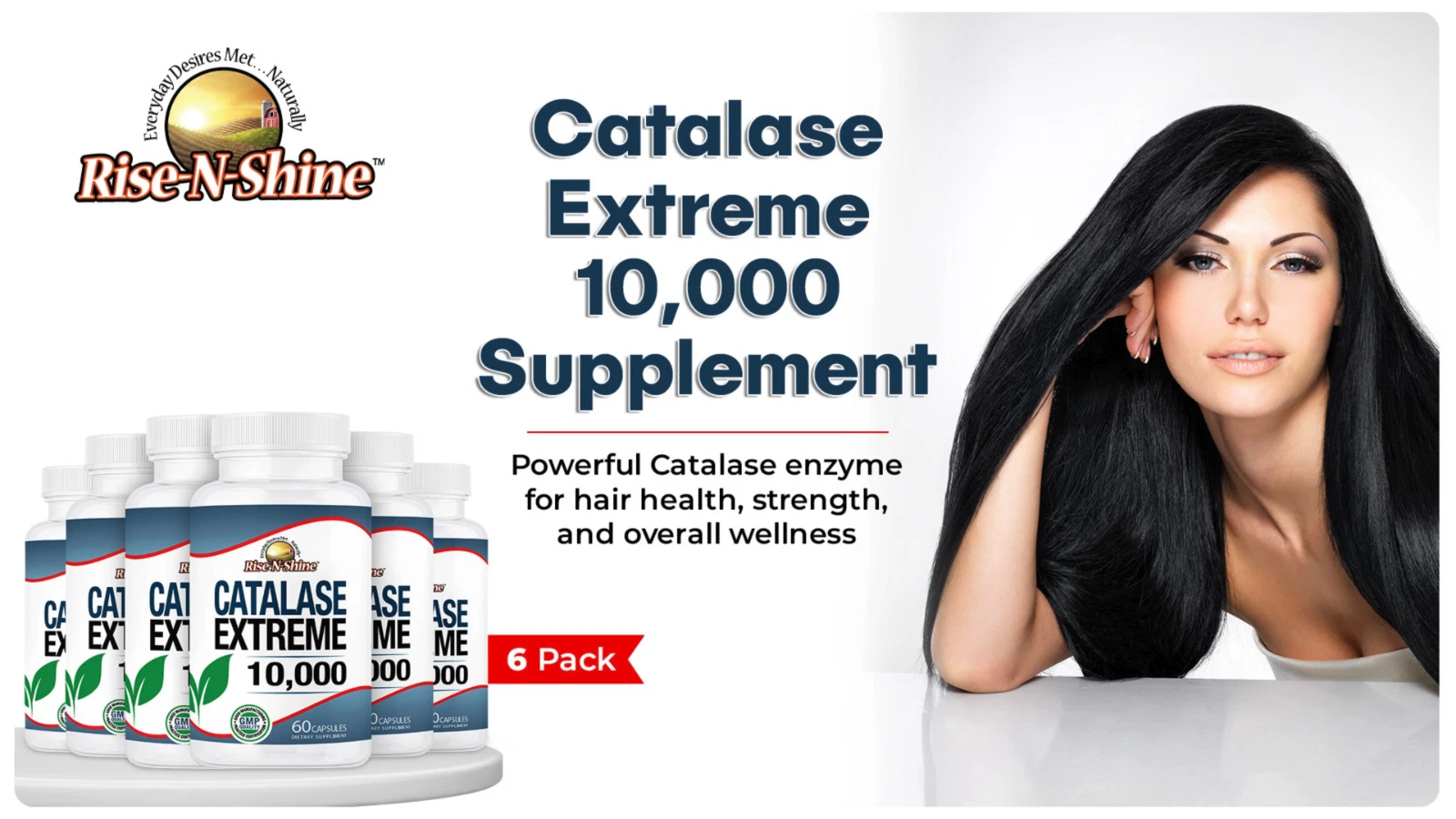 Catalase Extreme 10,000 - Lot of 6 Brand New Bottles by Rise-N-Shine