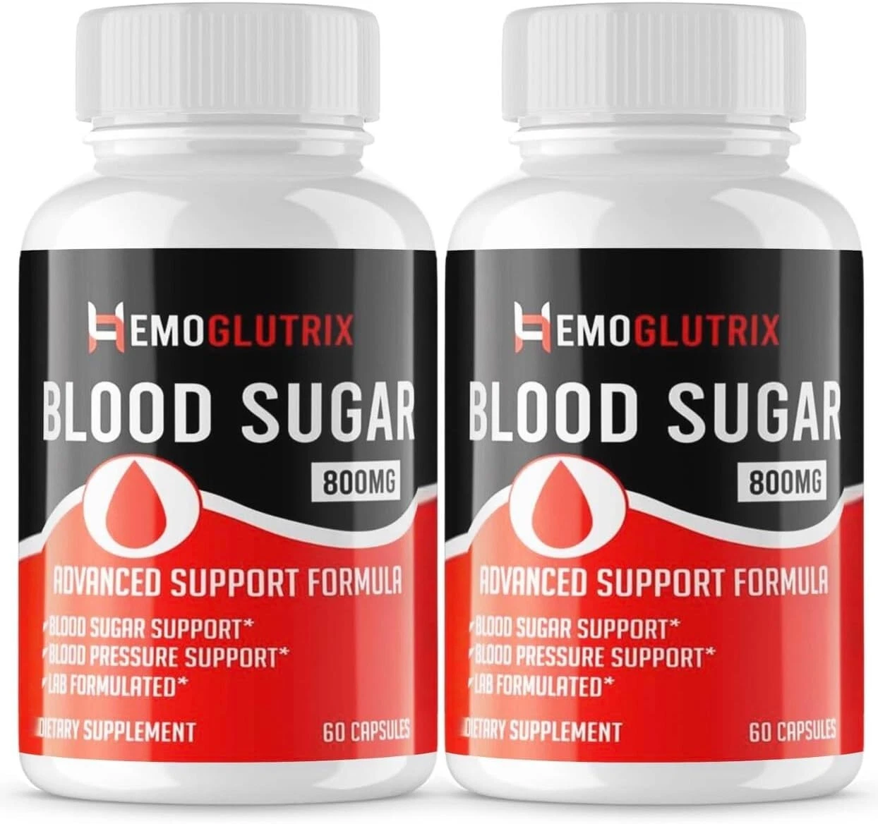 2 Pack - Hemoglutrix Supplement Pills, Supports Blood Sugar, Glucose, Metabolism