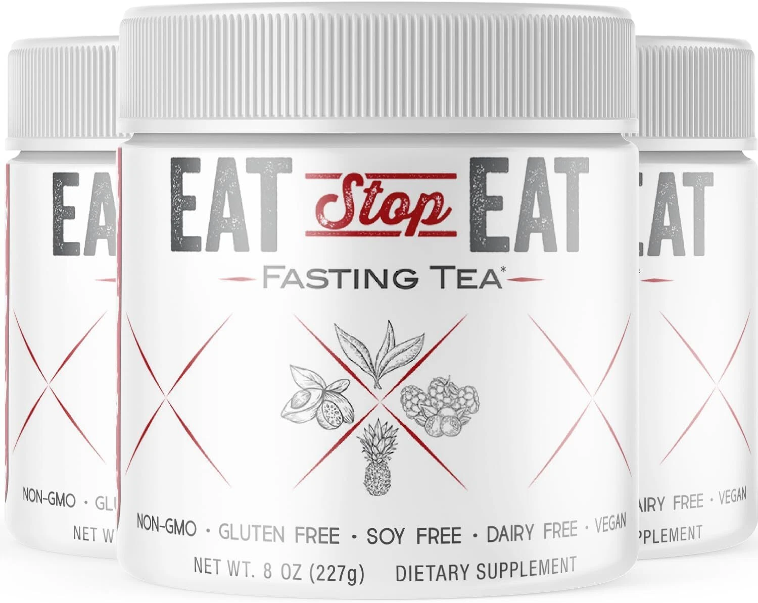 Eat Stop Eat Fasting Tea - Eat Stop Eat Tea Powder For Weight Loss (24oz)-3 Pack