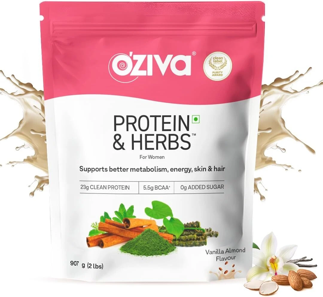 OZiva Protein & Herbs for Women (Vanilla Almond) to Reduce Body Fat