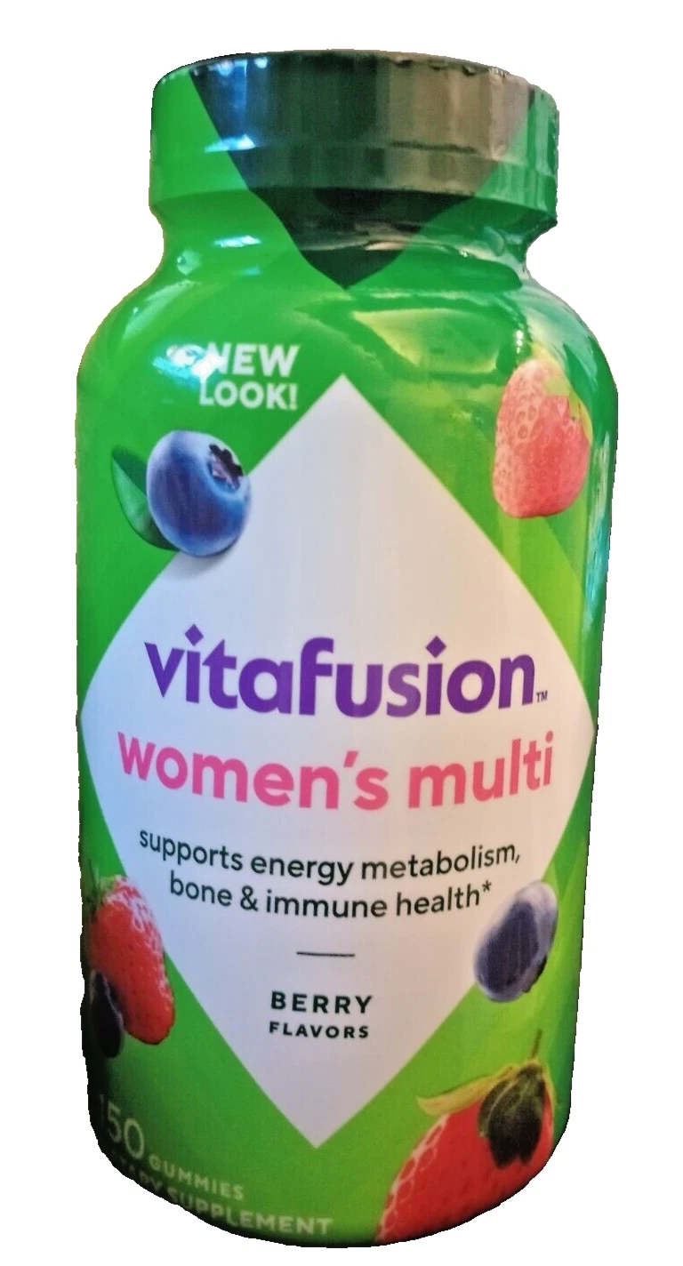 Vitafusion Women's Multi 150ct gummies berry flavor exp Mar2026 supports energy