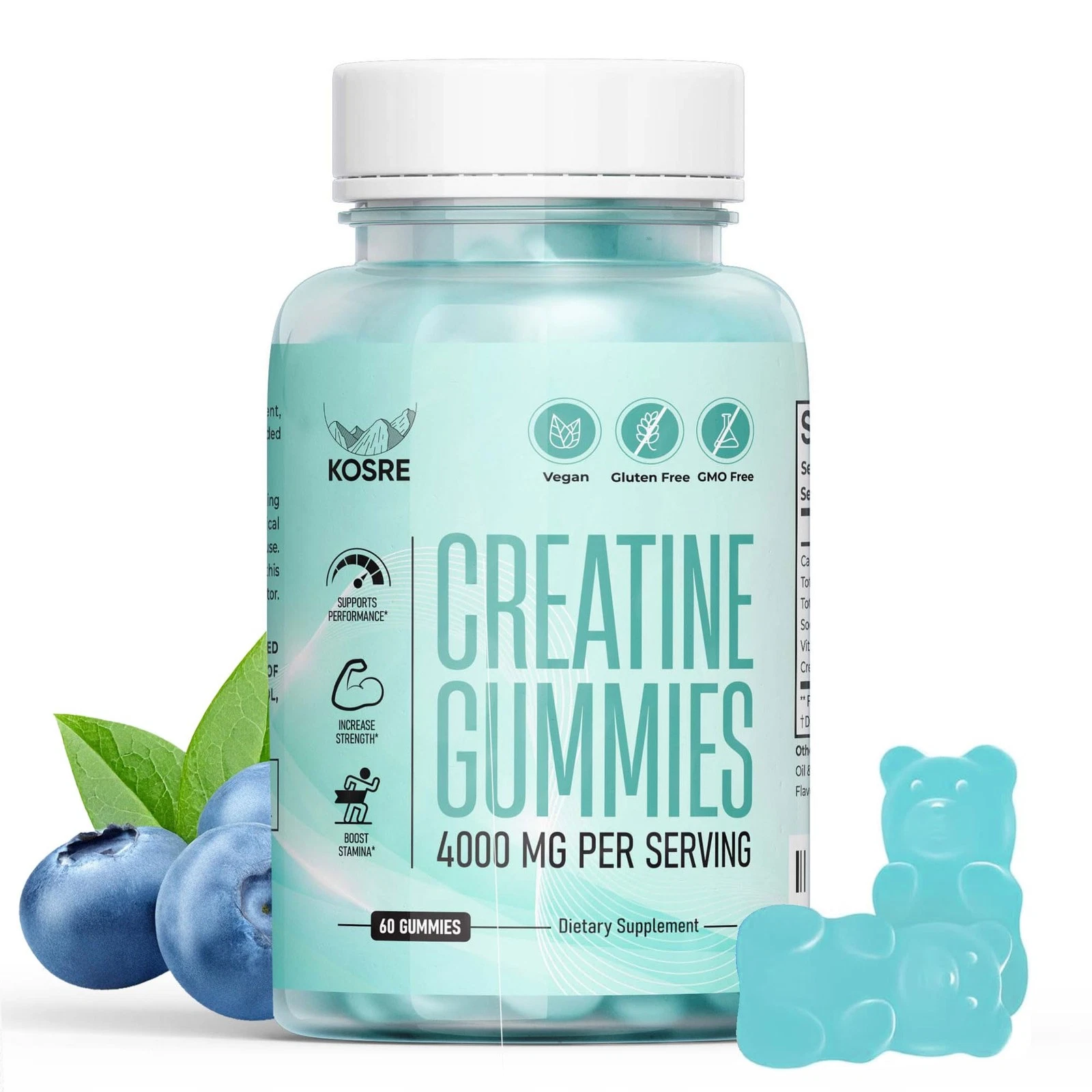 Creatine Monohydrate Gummies with 4g Creatine for Men & Women – Supports Stre...