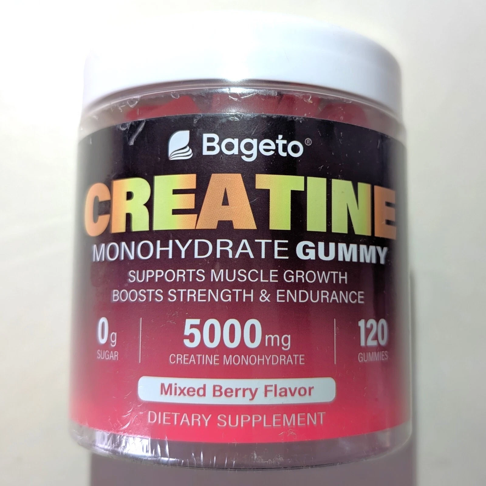 Creatine HCL Gummies for Men & Women Sugar-Free 120 Count Bageto Exp 11/17/2026