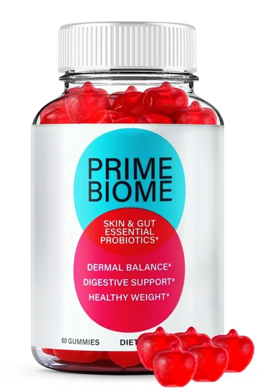(1 Pack) Prime Biome Gummies, PrimeBiome Supports Gut & Skin Health Gummy