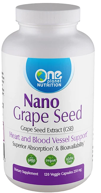 One Planet Nutrition Nano Grape Seed Capsules - 250 mg (120 Count)