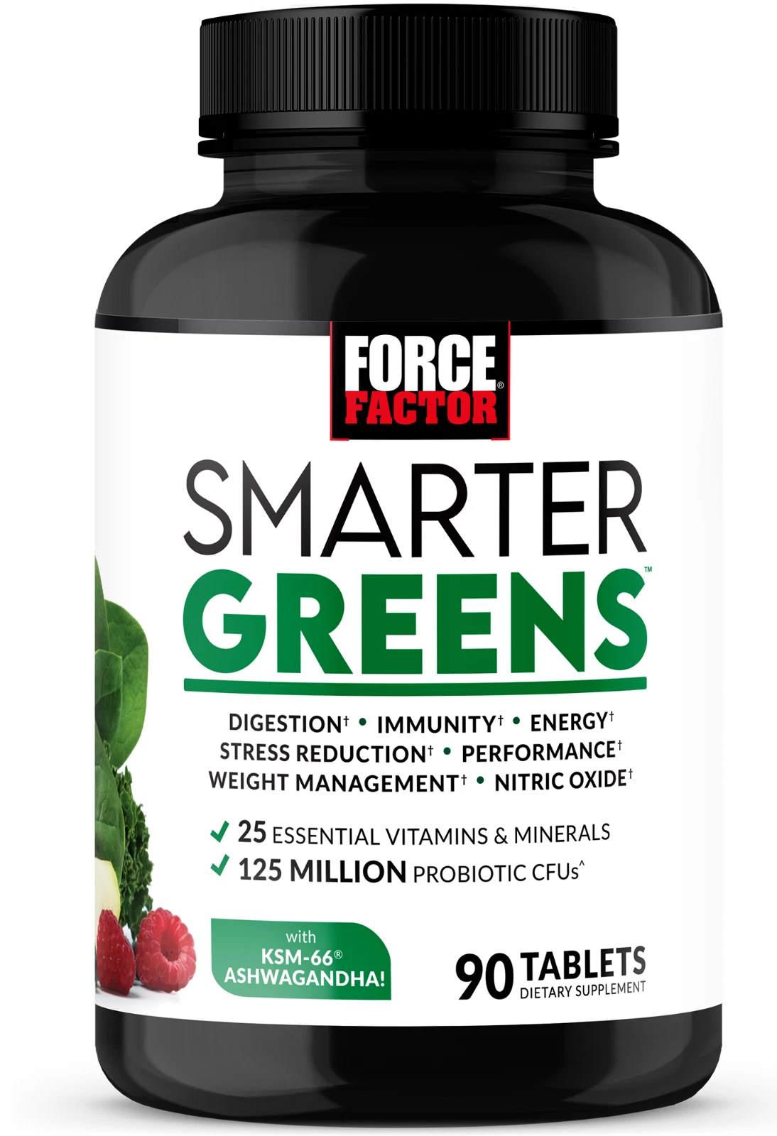 Force Factor Smarter Greens Superfoods Tablets with Antioxidants and Probiotics