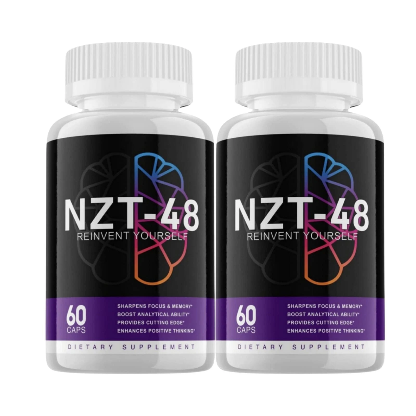 2-Pack NZT-48 - Brain Performance Support Capsules - 120 Capsules