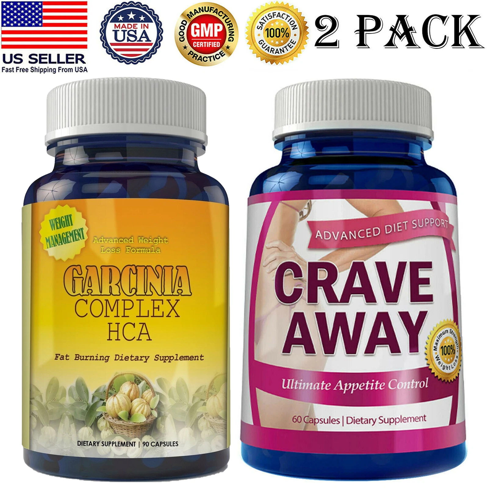 Garcinia Cambogia Weight Loss Diet Supplements Crave Away Appetite Control Pills