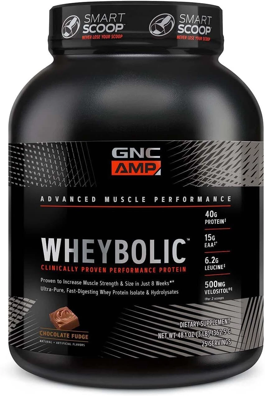 GNC AMP Wheybolic Ripped Whey Protein Isolate Chocolate PB 22 Servings