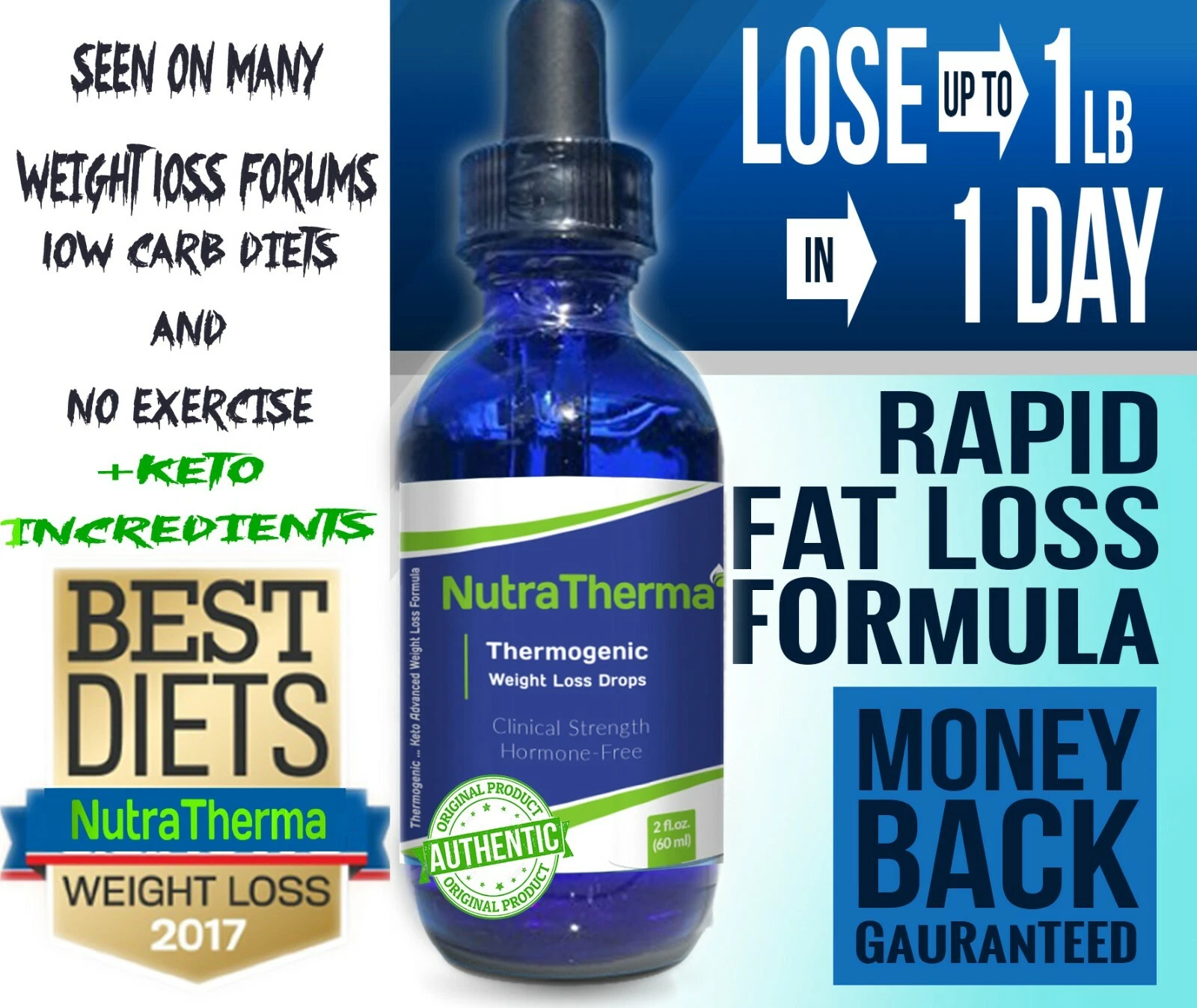 23Keto Weight Loss Fat Burner Drops Metabolism Booster Appetite Suppressant 2oz