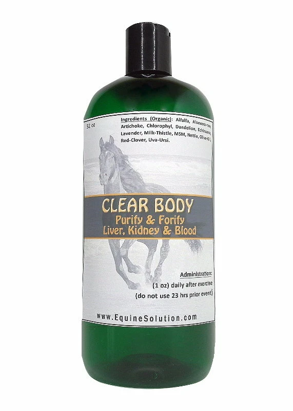 CLEAR BODY - Cleansee Kidney Liver Lungs (32oz Oral Liquid for Horses)