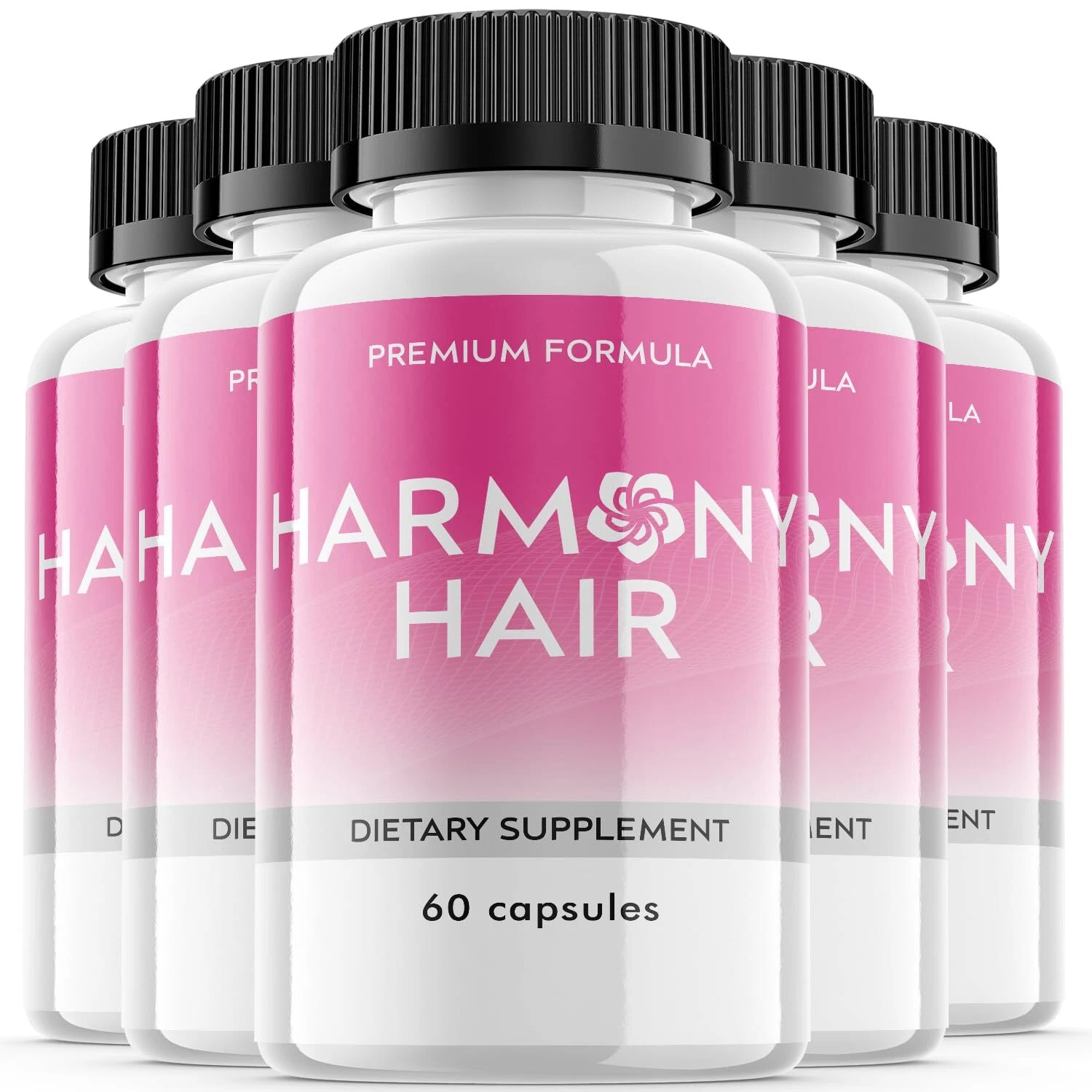 5 Pack - Harmony Hair Supplement Pills, Support Healthy Hair Growth (300 Pills)