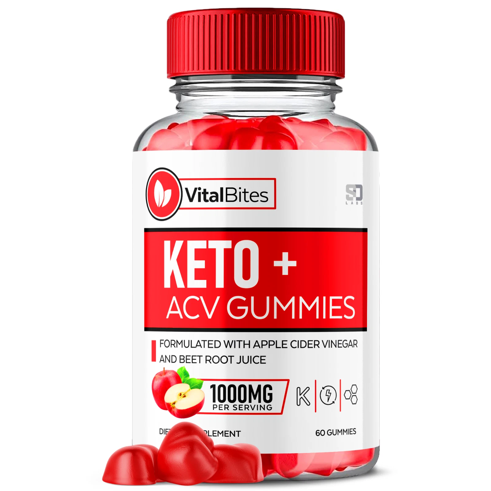 Vital Bites Keto ACV Gummies - For Weight Management & Healthy Body - 60 Gummies