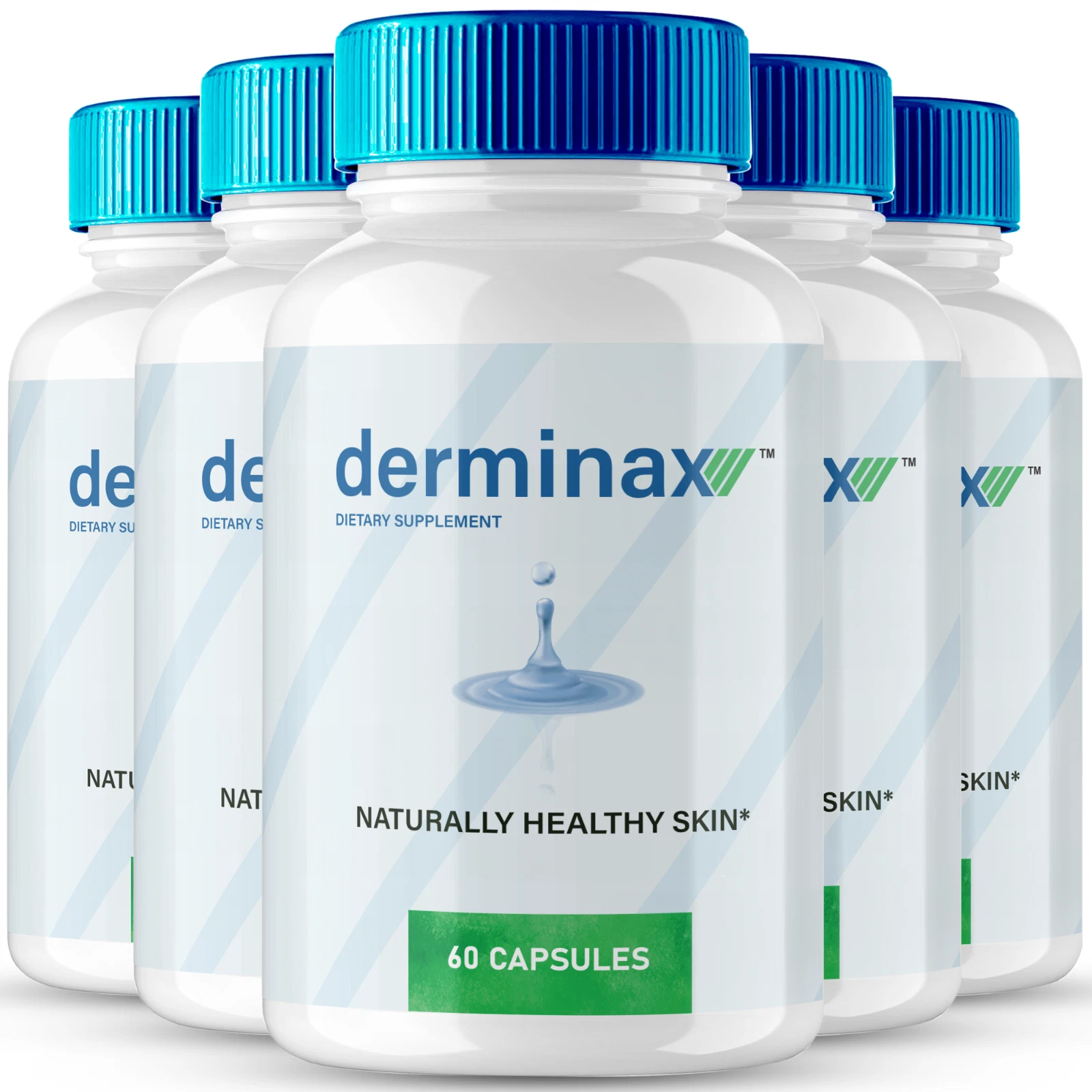 (5 Pack) Derminax Capsules - Supports Natural Healthy and Glowing Skin Pills