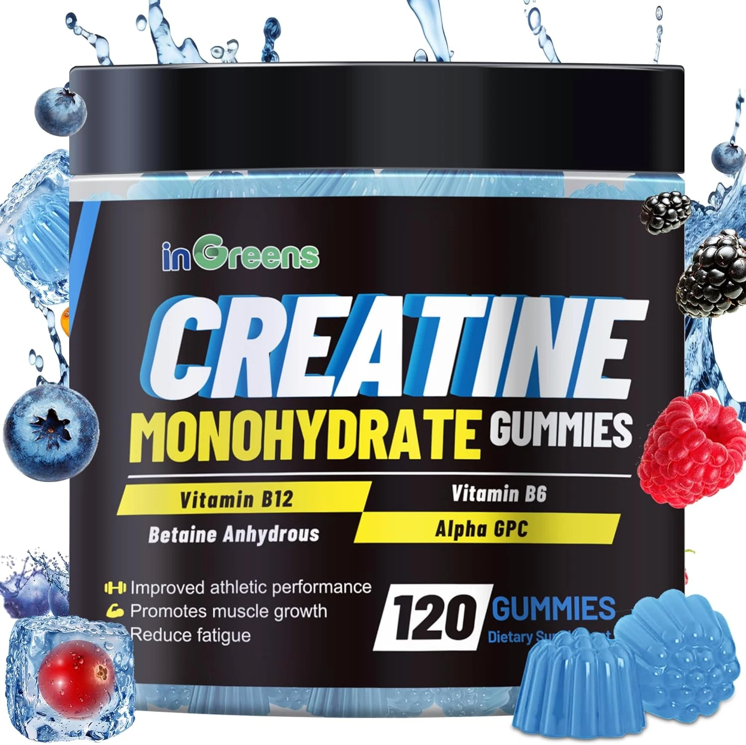 Creatine Monohydrate Gummies 6G for Men & Women, Potent Creatine Supplement, ...