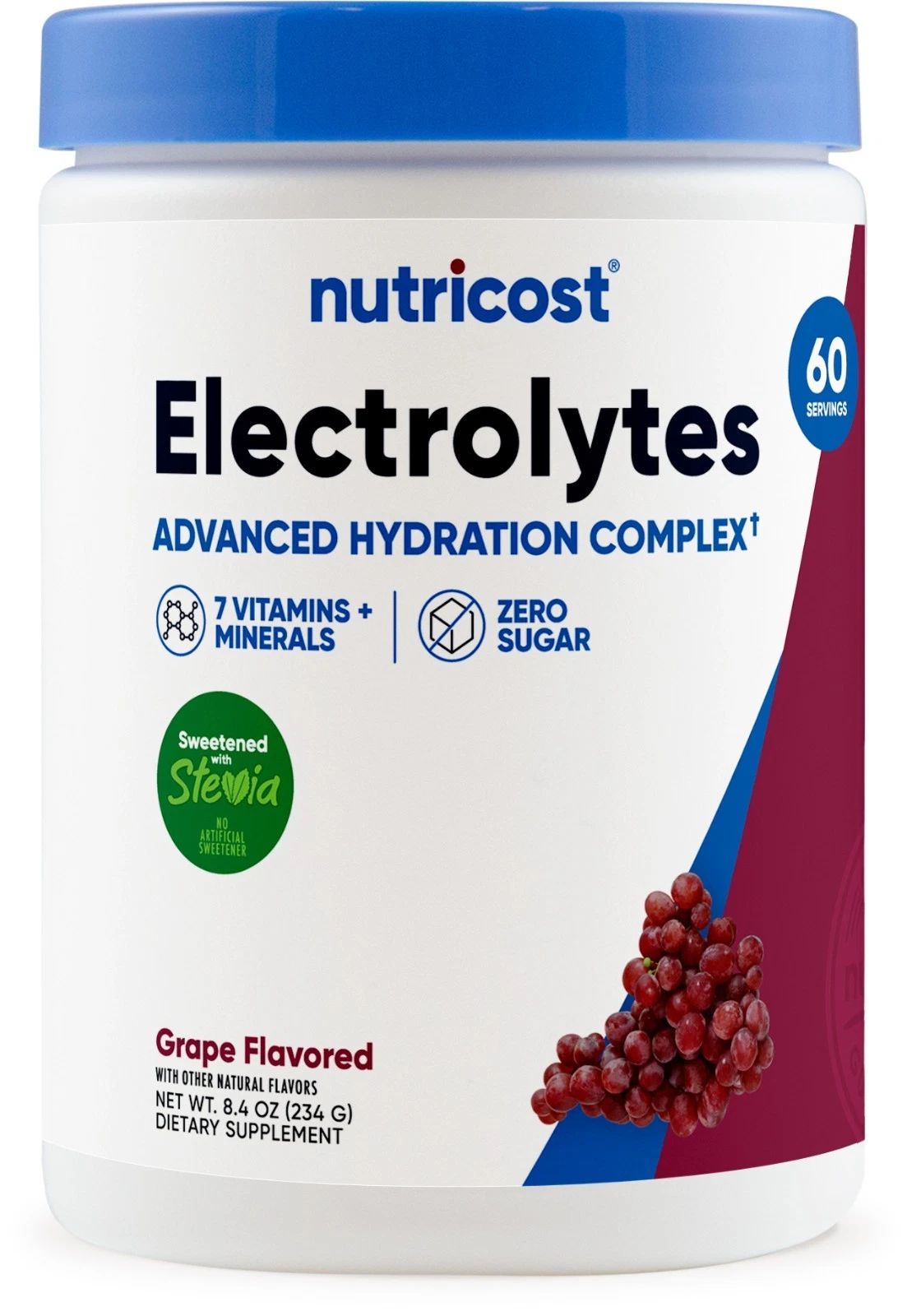 Nutricost Electrolyte Complex Hydration Powder (60 Servings, Grape)