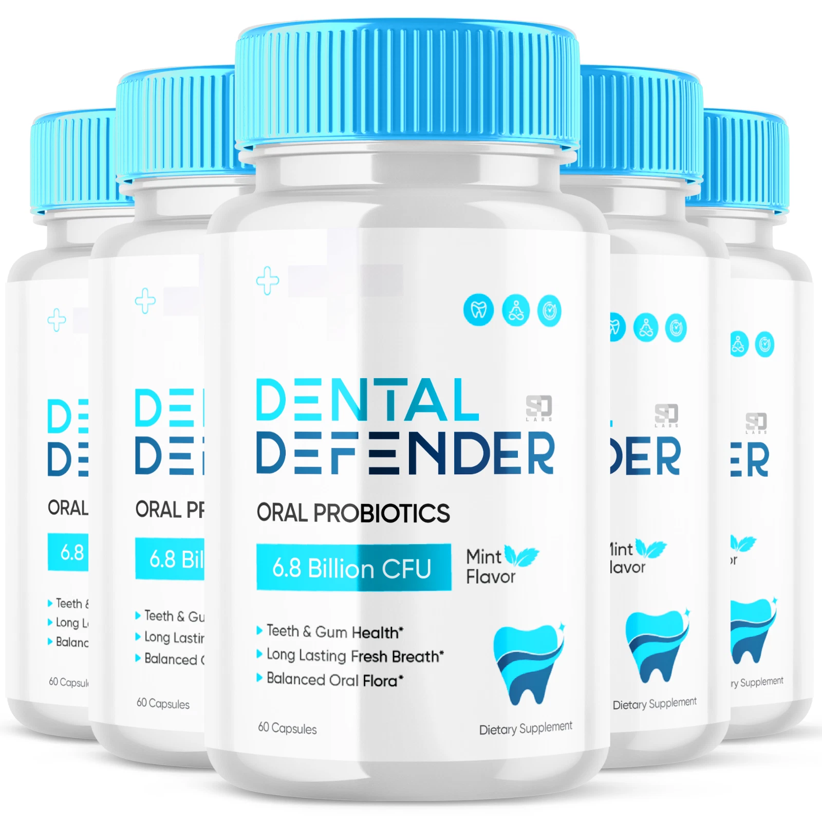 Dental Defender Oral Probiotic Supports Teeth and Gum Health (5 Pack)