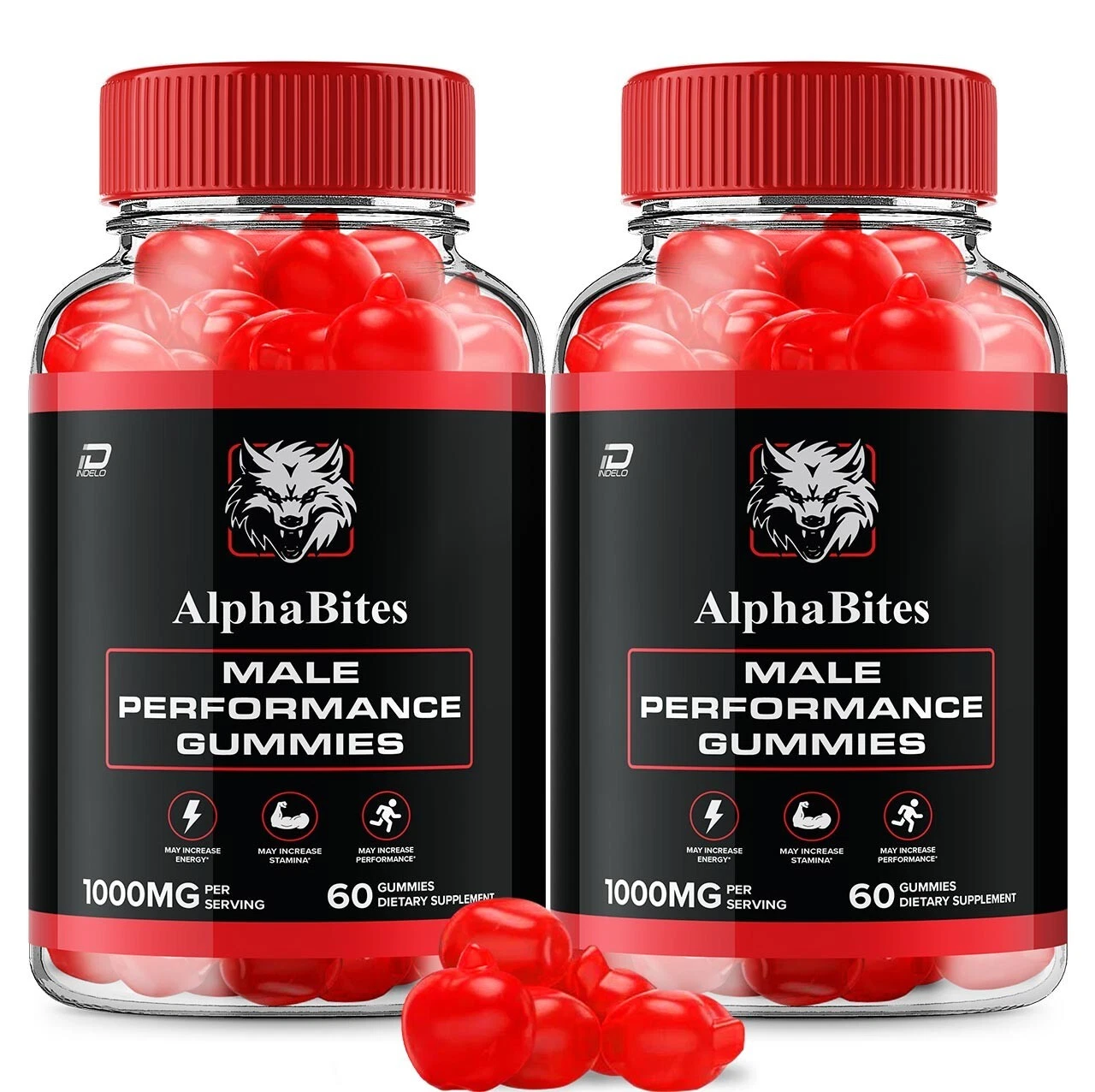 (2 Pack) AlphaBites for Men Gummies – Alpha Bites Support for Muscle Growth...