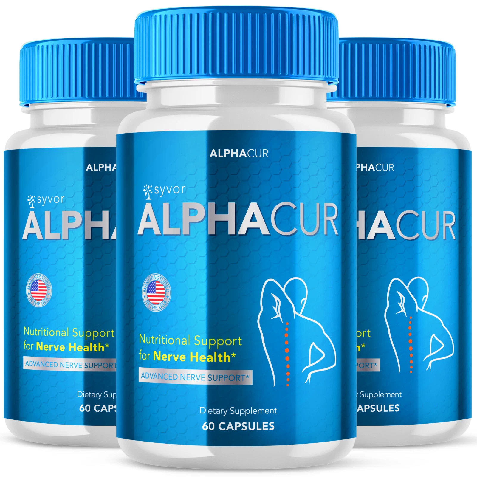Alphacur Advanced Nerve Support Formula Maximum Strength Vitamin 180 Capsules
