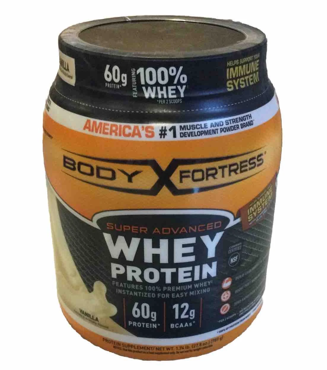 Body Fortress Super Advanced Whey Protein Powder Vanilla Flavor 24oz(1E)