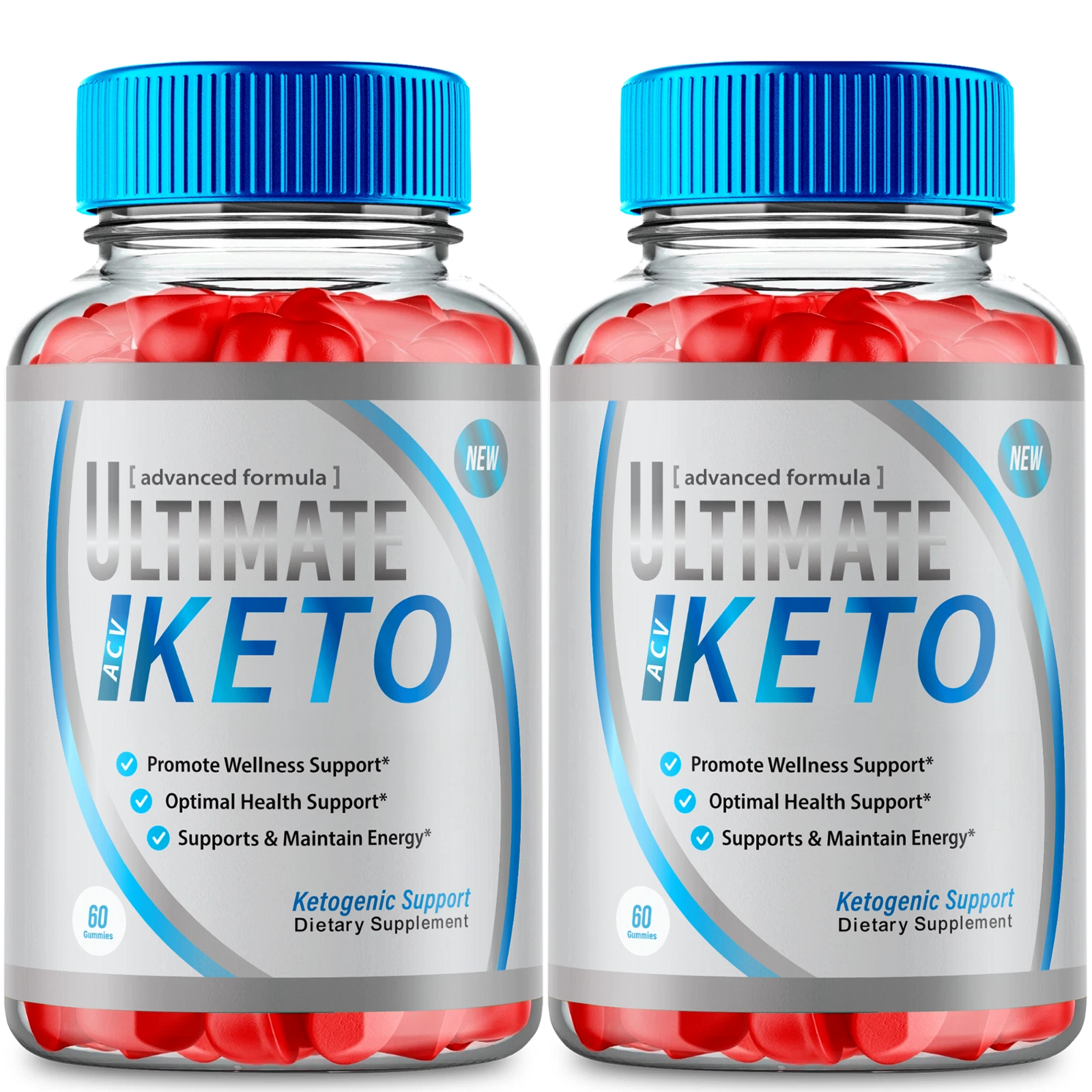 (2 Pack) Ultimate Keto ACV Gummies, Ulti Mate Weight Loss Gummies (120 Gummies)