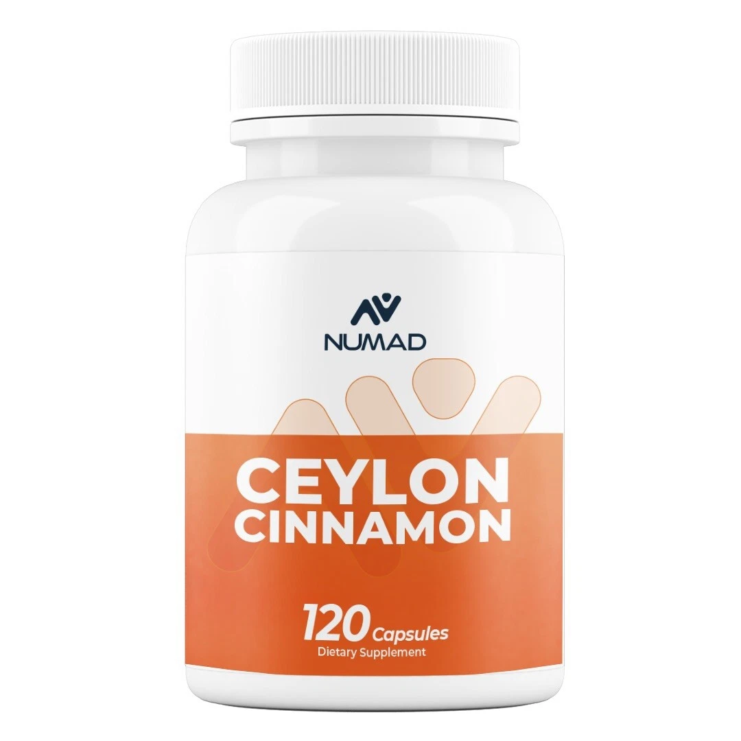 NUMAD Organic Ceylon Cinnamon 1800mg 120 Capsules - Blood Sugar Support