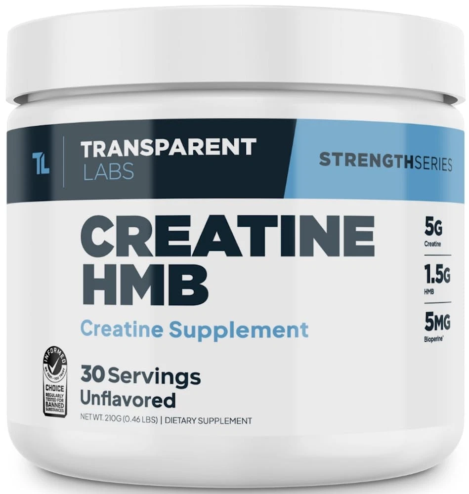 Transparent Labs Creatine HMB - Creatine Monohydrate Powder with HMB for Muscle