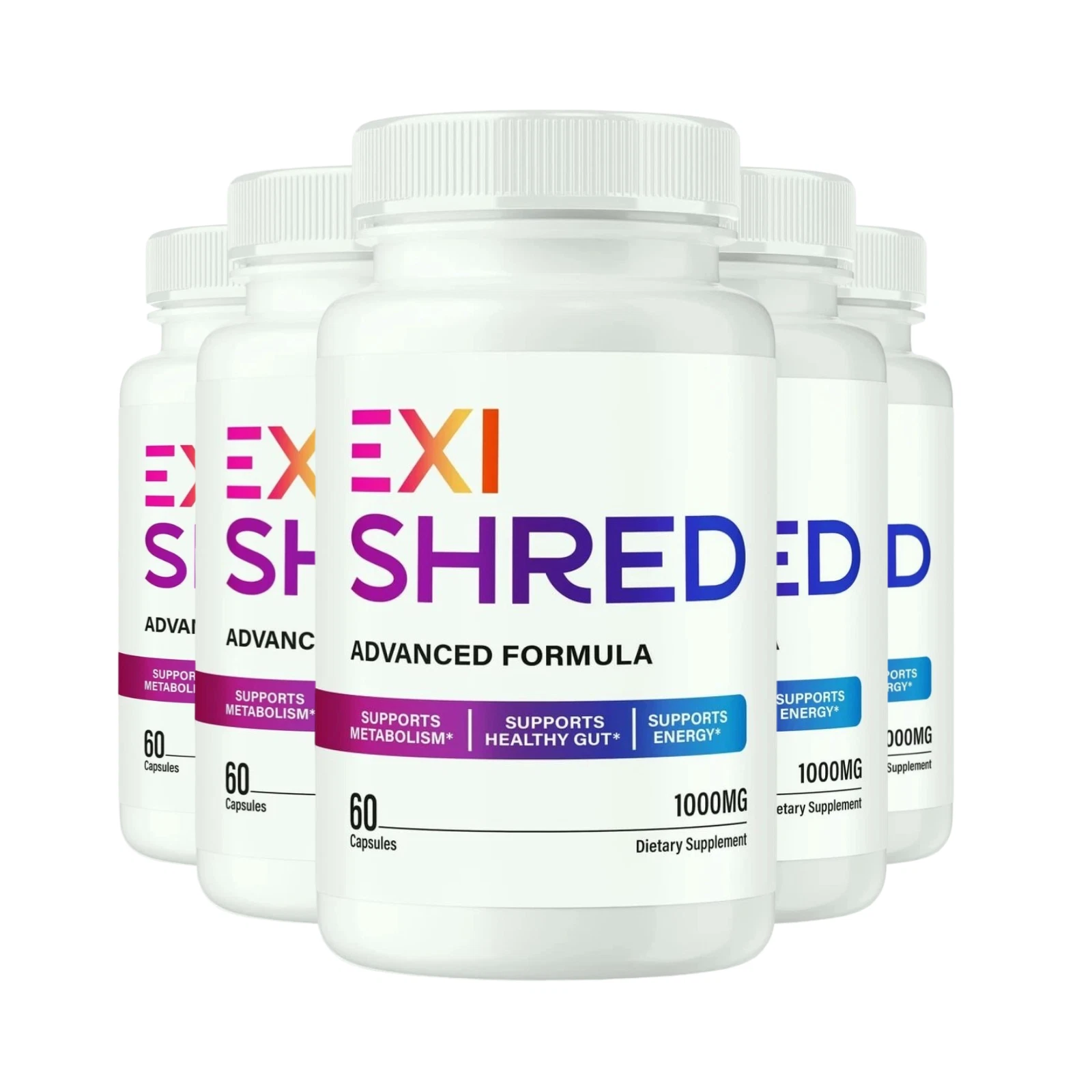 5-Pack Exishred Keto Capsules – Exi Shred Weight Loss Support - 300 Capsules