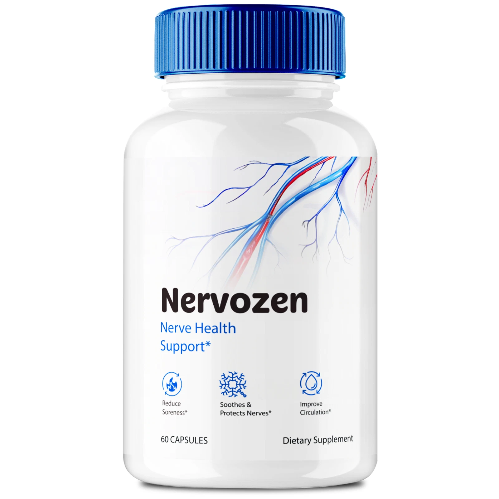 Nervozen Blood Capsules, Nervo Zen Advanced Blood Formula Support Pills 60ct