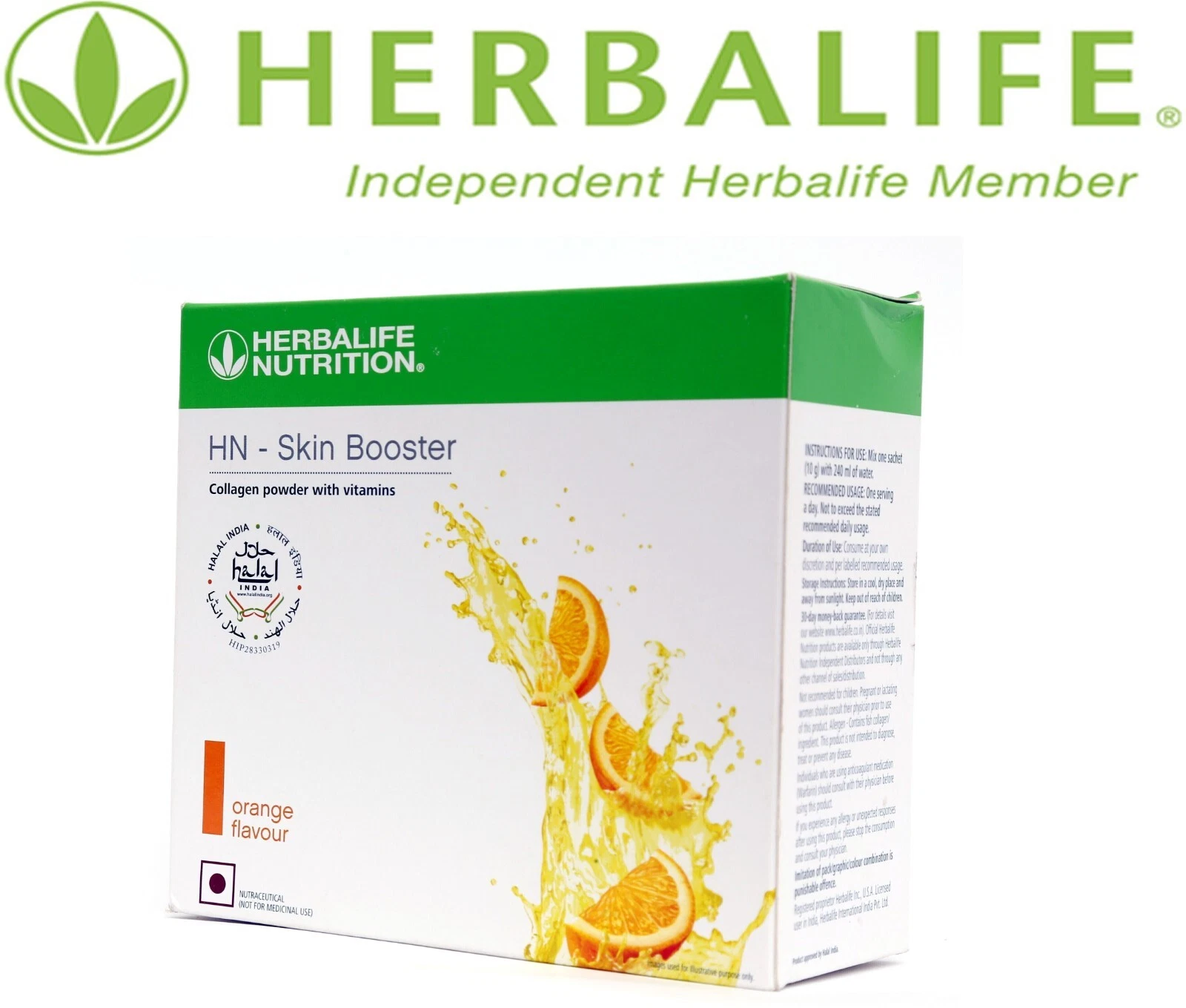 HN- SKIN BOOSTER COLLAGEN POWDER WITH VITAMINS ORANGE FLAVOUR