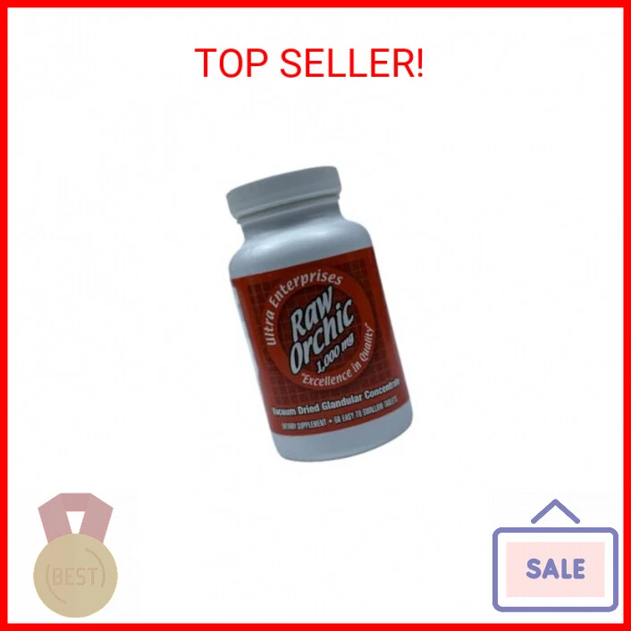 Raw Orchic Tablets, 1000 Mg, 60 Count