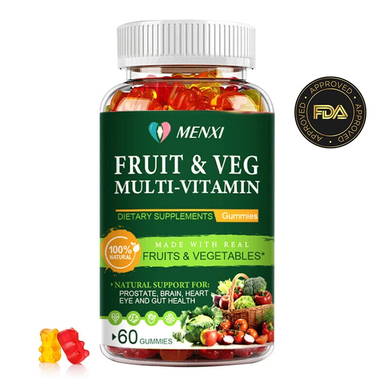 60 Fruits and Veggies Supplement Vitamin A C D E B6 Biotin Fruits and Vegetables