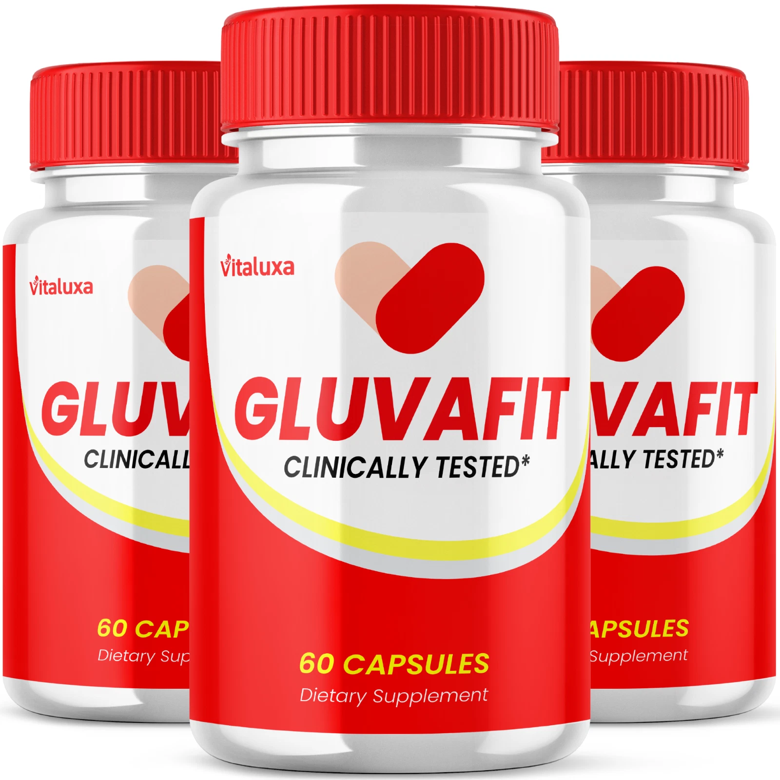 (3 Pack) Gluvafit Blood Pills Glycogen Support for Circulation (180 Capsules)