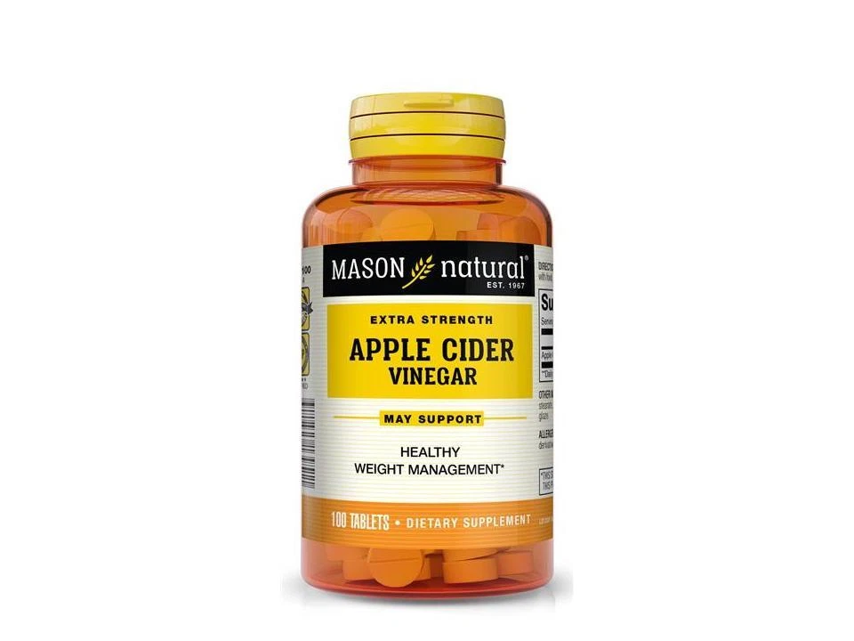 Vinagre De Manzana Apple Cider Vinegar 100 Tabl Quema Grasa Mejora la Digestion