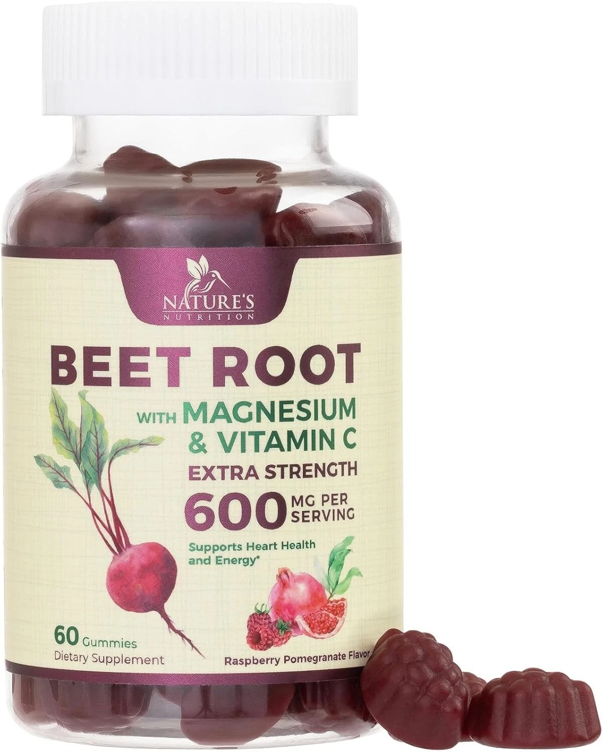 Beets Soft Chews Gummies with Beetroot & Magnesium - Circulation Support