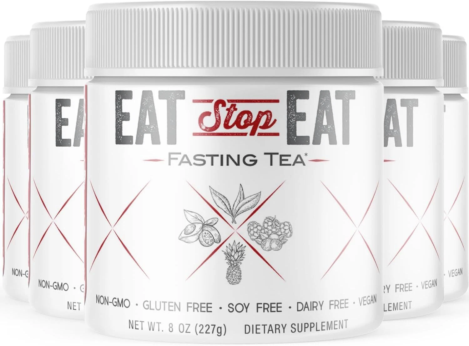 Eat Stop Eat Fasting Tea - Eat Stop Eat Tea Powder For Weight Loss (40oz)-5 Pack